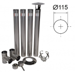 Suitsutoru komplekt 4 meetrit DN115 mm.