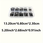 580tk E-klamber Komplekt, 65Mn Must Oks&uuml;&uuml;d Teras, 10 Suurust V&auml;limine Kinnitusr&otilde;ngas.