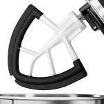 1tk Fleks&auml;&auml;riklapper Kitchenaidile, Silikoonservadega Valge., Juoda