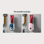 Seinale kinnitatav hambapastapress ja hambaharjahoidja. , Juoda