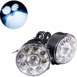 komplekti valged &uuml;mmargused p&auml;evatuled 12 V 4,5 W auto universaalsed &uuml;mmargused 9 LED udutuled