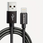 Kiirlaadimine USB Kaabel, Nailonpunutud Vastupidav ja Paindlik Kiire Andmesidekaabel iPhone ja iPad jaoks, Juoda