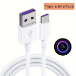 5A USB Type C Kaabel Kiirlaadimine Andmekaabel Samsung Xiaomi Redmi Telefoni Laadija., Baltas