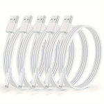 1tk/3tk/5tk 2m Kiire Laadimine Lightning Kaablid iPhoneile, 5 pakuotės &ndash; 6,6 pėdos (2 m)