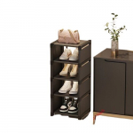 Lihtne Kokkupandav Mitmekihiline Kingariiul - Kaasaegne Metallist Seisev Korraldaja Esikusse, Magamistuppa, Elutuppa ja Muu., Juodieji penki sluoksniai