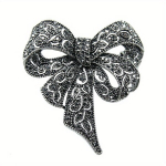 Vintage Stiil Rhinestone Kikilips Pross Naistele Aksessuaar, Juoda