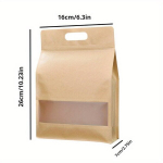 10tk Taaskasutatav Kraftpaber Toidu S&auml;ilituskott P&auml;hklid/Suupisted/Tea/Kommid/K&uuml;psised/Teravili Ja Kingitused, M 18x28 cm