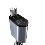 T&otilde;mbatav autolaadija, 4-&uuml;hes kiire USB-C adapter.