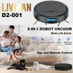 Robottolmuimeja Intelligentne robottolmuimeja kuiv- ja m&auml;rgpuhastuseks, LIVMAN D2-001