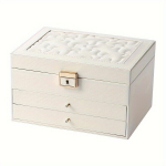 CASEGRACE Luksuslik Kunstnahast Ehete Karp Lukuga Kahekihilise Sahtliga, Baltas
