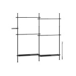 Riidepuu, SONGMICS, 33,5 x (162-238) x (208-310) cm, mattmust.