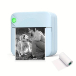 &Otilde;pilase mini printer, mobiilkontor, mustvalge efekt, tindivaba. , Mėlyna