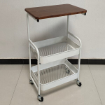 Mitmekihiline Liigutatav Ladustamise Riiul, Metallist V&auml;ike K&auml;ruriiul, Baltas