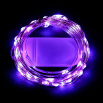 LED haldjatulede jadas, patareitoitel, vasktraadist valgustus., Violetinė