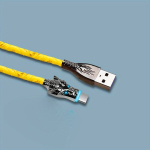 100W Kiire Laadimine USB Type-C Kaabel, Draakoni Pea Kujundus, Geltona