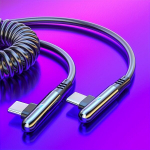 Kezhan 90&deg; Kevad USB-C Kiire Laadimiskaabel, Silikoon Matt.