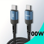 PD100W USB C Kaabel Kiire Laadimine iPhone 15/15Plus/15Pro/15 Pro Max jaoks, Mėlyna