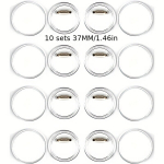 10 Komplekti Akr&uuml;&uuml;l Disainn&ouml;&ouml;pe, N&ouml;&ouml;pn&otilde;elu, M&auml;rkekomplekti Sobivad DIY K&auml;sit&ouml;&ouml;ks, 37 mm