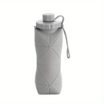 Kokkupandav Veepudel 600ml - BPA-vaba, Kaasaskantav, Lekkevaba., Pilka