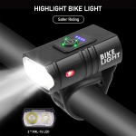 1tk USB Laetav LED Jalgratta Tuli V&otilde;imsusn&auml;idikuga, K&otilde;rge Intensiivsusega Jalgratta Esi tuli.