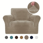 1tk Velvetist Elastne Diivanikate, Paksendatud Kaitsekate., Khaki spalva