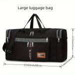 Multifunktsionaalne Pagasikott, Suure Mahutavusega Reisikott, Meeste Kokkupandav Riidehoiukott., Didelė Juoda