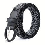 Unisex elastne punutud v&ouml;&ouml; klassikalise pandlaga teksap&uuml;kstele. variant-40920, A-308 Tamsiai baltas