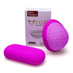 Korduvkasutatav menstruaalplaadi menstruatsioonitass, pehme perioodiline ketas naistele, silikoonist menstruatsioonitass [tasuta kohaletoimetamine] (50 ml, lilla)