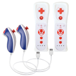 M&auml;ngukonsool Juhtmevaba puldiga paar Nunchukiga Wii konsoolile - Motion Plus m&auml;ngupult - B punane - 2 komplekti
