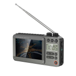 Tipptasemel videopistik&uuml;hendusega Bluetooth-taskuteler, kaasaskantav isiklik AM/FM-taskuraadio Grey