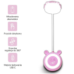 LED Teddy bear desk Lamp 3W, 3000|4500|6000K, adjustable, 1200mAh, pink, LTC