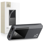 Akupank 20000mAh 22,5W kaasaskantav aku, 2 USB A kaabliga - halli v&auml;rviga