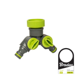 Kraaniliitmik 1" - 3/4" koos ventiilidega Bradas LIME LINE