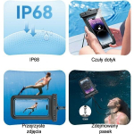 USAMS Etui wodoodporne 6.7" IP68 czarny|black FSD1201 (US-YD012)