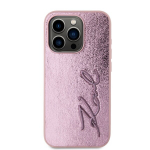 iPhone 15 Pro Max roosa &uuml;mbris metallist Karl Lagerfeldi logoga