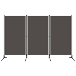vidaXL 3 paneeliga ruumijagaja, antratsiithall, 260 x 180 cm