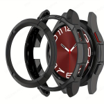 Klaas+Korpus Samsung Galaxy Watch 6 Classic 43mm 47mm TPU Kaitsja R&otilde;nga Raamiga Kate 47mm Kaitsekorpus., Juoda