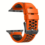 Nutikell Uus silikoonrihm iPhone kellale spordirihmaks 49mm., Juoda oranžinė