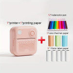 Kaasaskantav Termoprinter Mini - Traadita, USB Laetav, Ideaalne Graffiti, Kingituste & Puhkuste., Rožinis