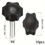 10tk Torx Kruvi, L&auml;bim&otilde;&otilde;t 38mm T&auml;htmutriga Plastik Kruvi, M8 * 10 vnt