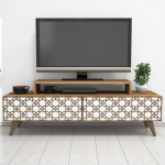 TV-laud Kalune Design 845, 140 cm, pruun/valge