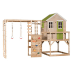 Laste puidust m&auml;nguv&auml;ljak, m&auml;ngumaja, Wendi Toys M21L-G, roheline, 360 x 197 x 242 cm