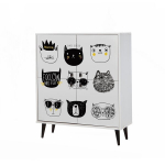 Kapp Kalune Design 869 (I), 111 cm, valge/must