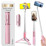 Multifunktsionaalne selfie-pulk ja statiiv kaugjuhtimispuldiga LIVMAN Oth-AB202, 0,8m
