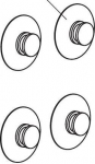 Iminapad filtrile Aquael, 24 mm, 4 tk
