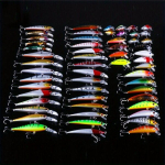 56tk Premium Minnow Kalap&uuml;&uuml;gi Landid Komplekt - K&otilde;va S&ouml;&ouml;t Plastist T&ouml;&ouml;riist Crank Landid Mage- ja Soolase Vee Kalap&uuml;&uuml;giks