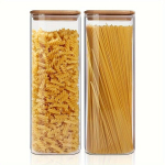 klaasist anum, 2 vnt. kvadratinis sandarus stiklainis-2100 ml