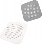 Sanitaartehnilised voolikud, ventiilid, hall/valge &auml;ravoolukarvap&uuml;&uuml;dja | Lame silikoonpistik iminappadega du&scaron;i kaitseks, hall+valge