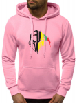 Heleroosa meeste kapuutsiga kampsun Knight JS/2009-59394-XXL