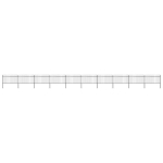 terava otsaga aed, terasest, 17 x 1 m, must, vidaXL